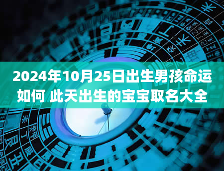 2024年10月25日出生男孩命运如何 此天出生的宝宝取名大全
