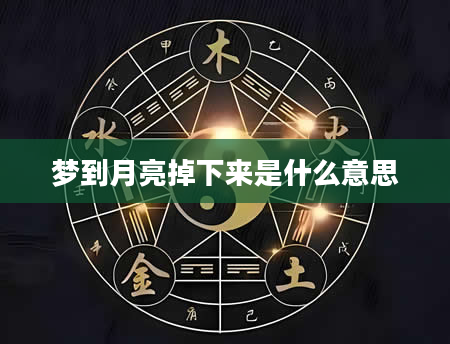 梦到月亮掉下来是什么意思