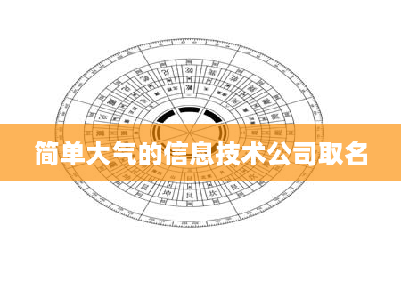 简单大气的信息技术公司取名