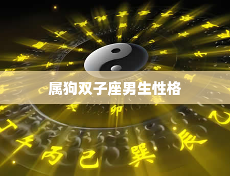 属狗双子座男生性格