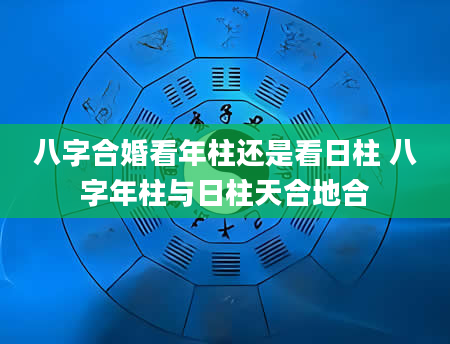 八字合婚看年柱还是看日柱 八字年柱与日柱天合地合