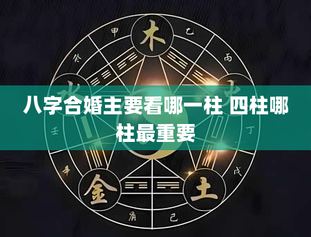 八字合婚主要看哪一柱 四柱哪柱最重要