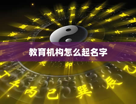 教育机构怎么起名字