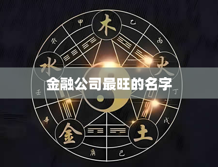 金融公司最旺的名字