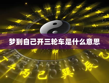 梦到自己开三轮车是什么意思