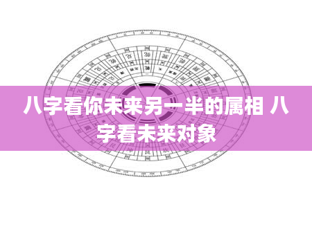 八字看你未来另一半的属相 八字看未来对象