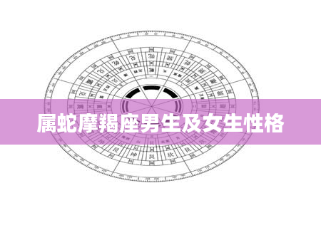 属蛇摩羯座男生及女生性格