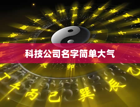 科技公司名字简单大气
