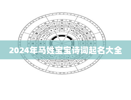 2024年马姓宝宝诗词起名大全