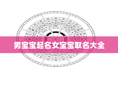 男宝宝起名女宝宝取名大全