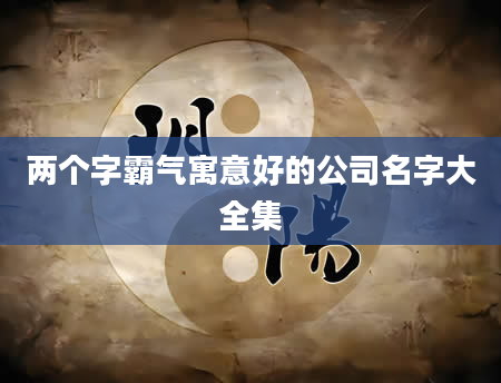 两个字霸气寓意好的公司名字大全集