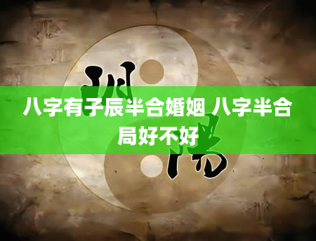 八字有子辰半合婚姻 八字半合局好不好