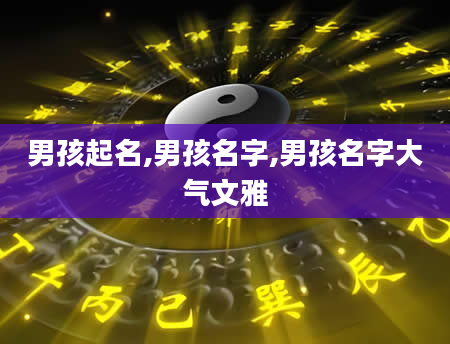 男孩起名,男孩名字,男孩名字大气文雅