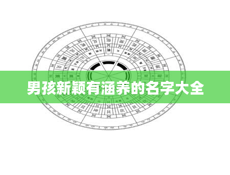 男孩新颖有涵养的名字大全