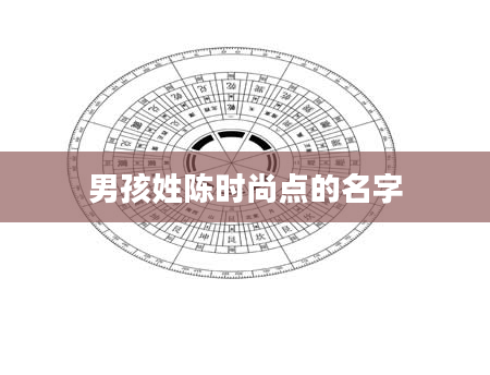 男孩姓陈时尚点的名字