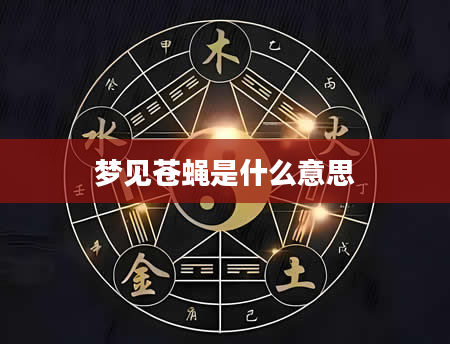 梦见苍蝇是什么意思