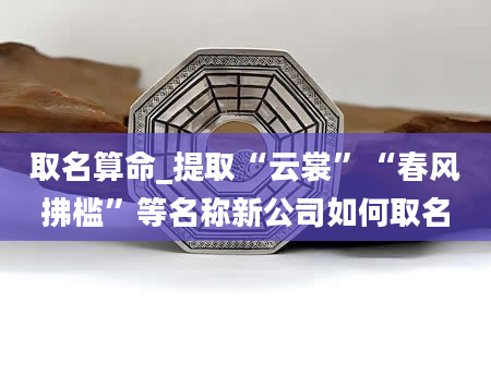 取名算命_提取“云裳”“春风拂槛”等名称新公司如何取名
