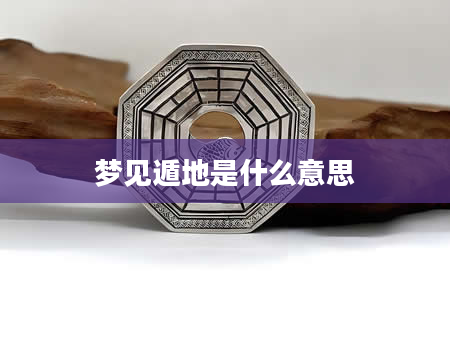梦见遁地是什么意思