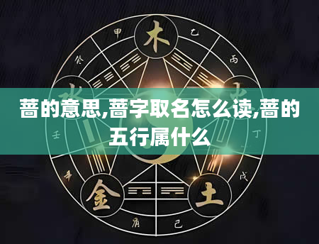 蔷的意思,蔷字取名怎么读,蔷的五行属什么