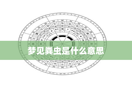 梦见粪虫是什么意思