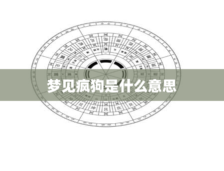 梦见疯狗是什么意思