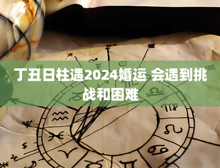 丁丑日柱遇2024婚运 会遇到挑战和困难