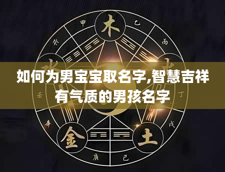 如何为男宝宝取名字,智慧吉祥有气质的男孩名字