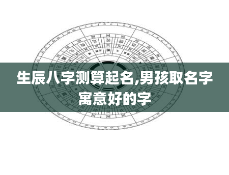 生辰八字测算起名,男孩取名字寓意好的字