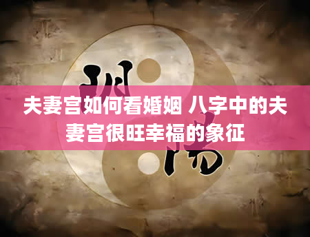 夫妻宫如何看婚姻 八字中的夫妻宫很旺幸福的象征