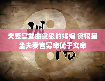 夫妻宫武曲贪狼的婚姻 贪狼星坐夫妻宫男命优于女命