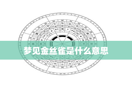 梦见金丝雀是什么意思