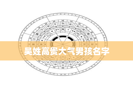 吴姓高贵大气男孩名字