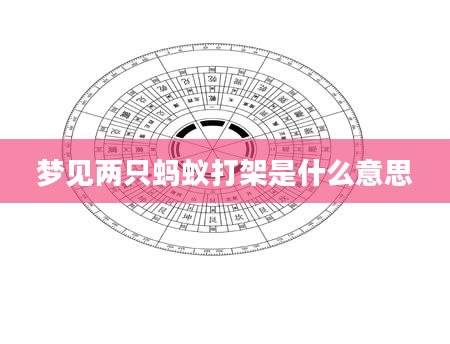 梦见两只蚂蚁打架是什么意思