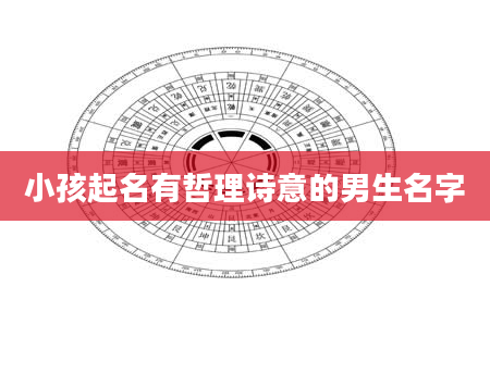 小孩起名有哲理诗意的男生名字