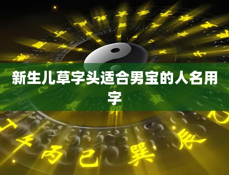 新生儿草字头适合男宝的人名用字