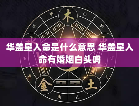 华盖星入命是什么意思 华盖星入命有婚姻白头吗