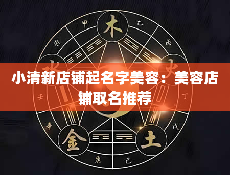 小清新店铺起名字美容：美容店铺取名推荐