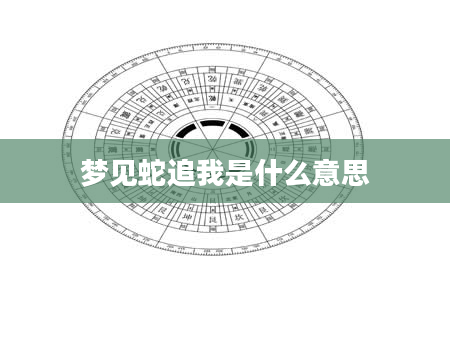 梦见蛇追我是什么意思
