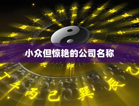 小众但惊艳的公司名称