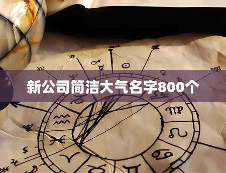 新公司简洁大气名字800个