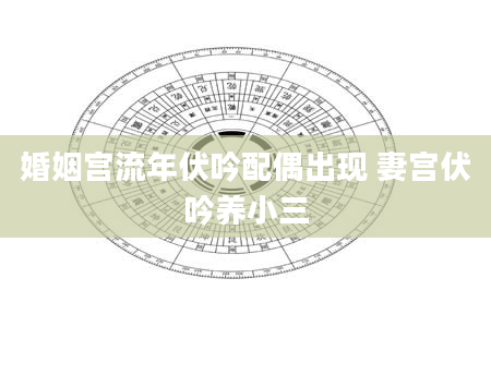 婚姻宫流年伏吟配偶出现 妻宫伏吟养小三