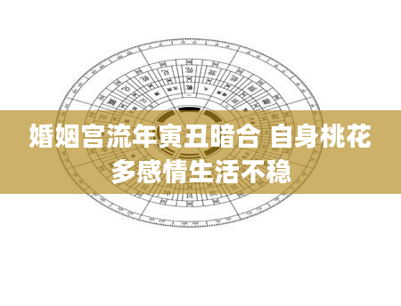婚姻宫流年寅丑暗合 自身桃花多感情生活不稳