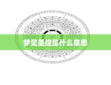 梦见圣经是什么意思