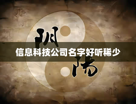 信息科技公司名字好听稀少