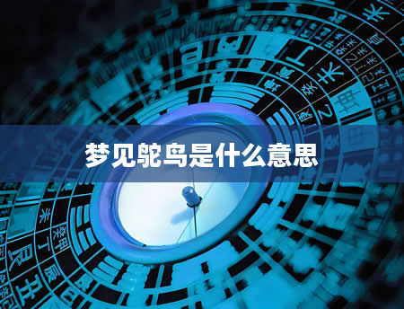 梦见鸵鸟是什么意思