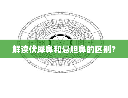 解读伏犀鼻和悬胆鼻的区别？