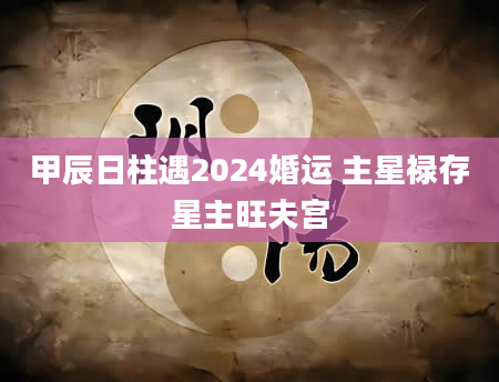 甲辰日柱遇2024婚运 主星禄存星主旺夫宫