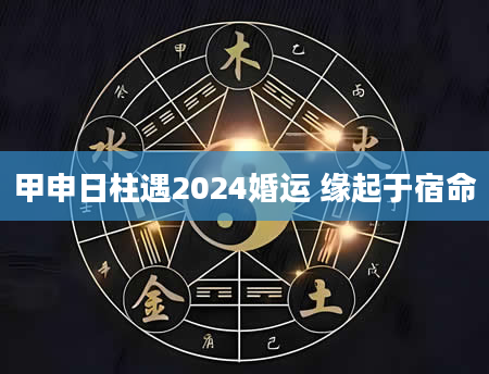 甲申日柱遇2024婚运 缘起于宿命