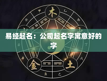 易经起名：公司起名字寓意好的字