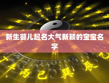 新生婴儿起名大气新颖的宝宝名字